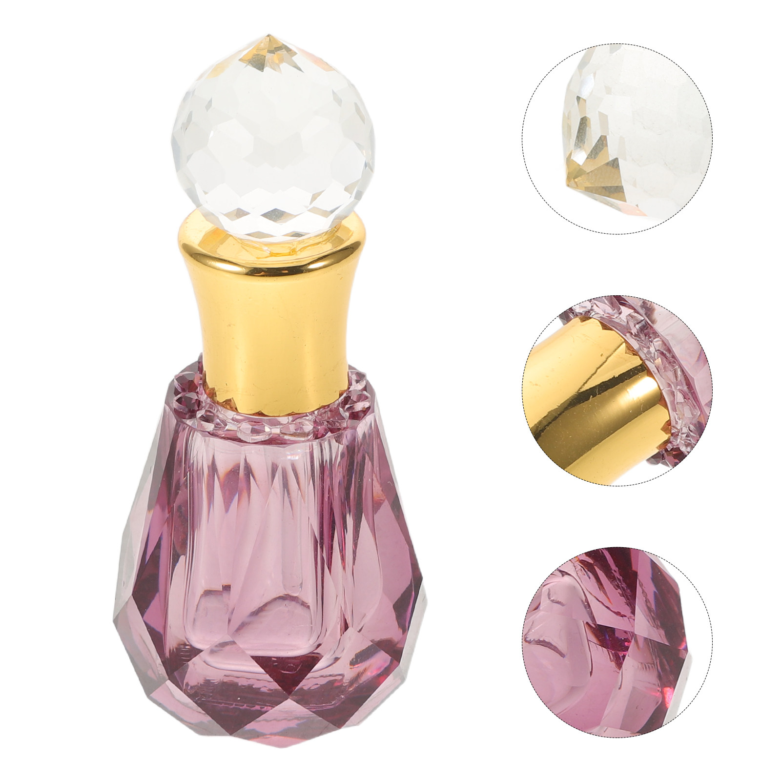 Fragrance-Oils Perfume - ขวดน้ำหอมเปล่าขนาด 6 มล. พร้อมหัวหยด ขวดน้ำมันหอมระเหยแบบเติมได้ ขนาดพกพา