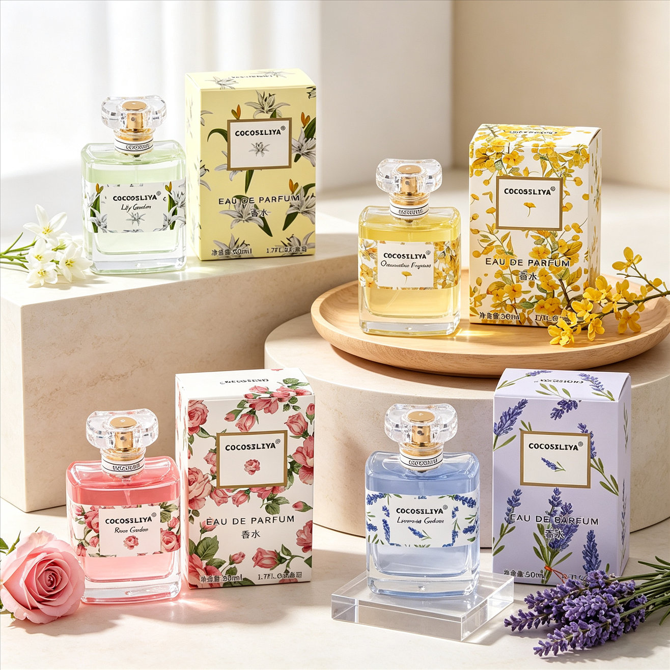 Perfume Fresh Fragrance - น้ำหอมสำหรับผู้หญิง COCOSILIYA, ขนาด 1.7 ออนซ์ X