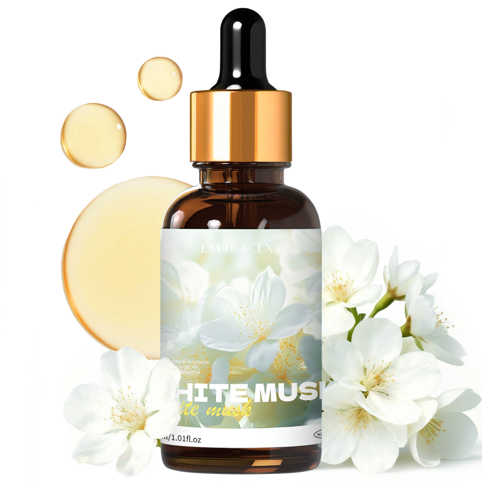 Perfume Fragrance Oils For Candles - น้ำมันหอมระเหยไวท์มัสค์ 30 มล. สำหรับรถยนต์, สำหรับเครื่องกระจายกลิ่น, การทำเทียน,