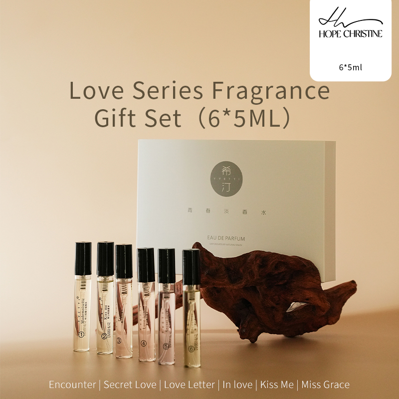 Perfume Aqua Fragrance - HOPE CHRISTINE ชุดของขวัญน้ำหอมขนาดเล็ก 6 ชิ้น กลิ่นหอมโรแมนติก