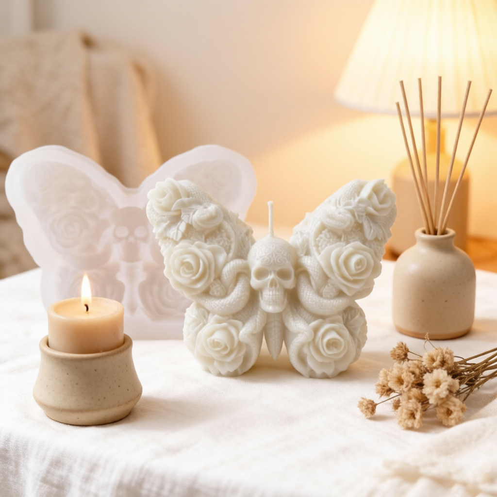 แม่พิมพ์ซิลิโคนรูปมือกุหลาบ 3  - Perfume Fragrance Oils For Candles บทวิจารณ์และราคา