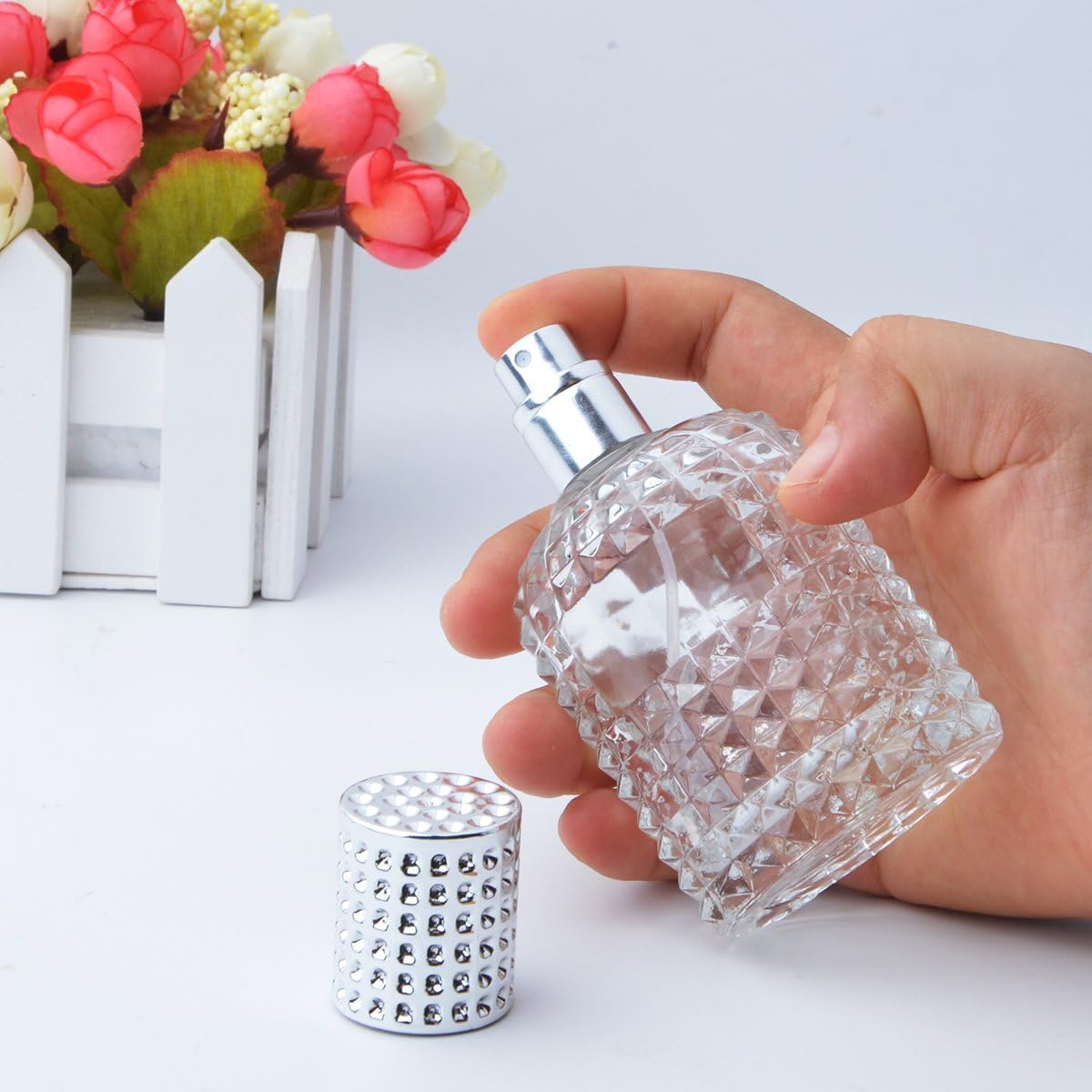 ขวดน้ำหอมพกพาแบบแก้วลายสับปะรด - Perfume New Fragrance บทวิจารณ์และราคา